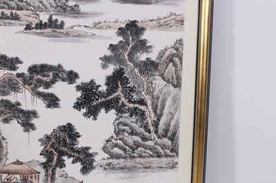 Lot 135 - A Chinese landscape painting, 20th century Ink...