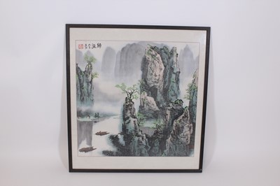 Lot 134 - A Chinese landscape painting titled Gui Yu...