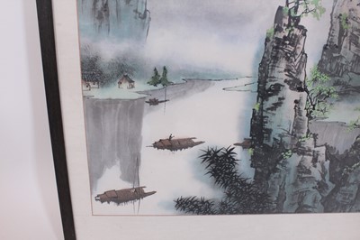 Lot 134 - A Chinese landscape painting titled Gui Yu...