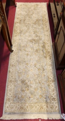 Lot 1179 - A Persian woollen pale blue and cream ground...