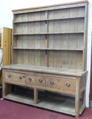 Lot 1198 - A large Victorian joined pine 'country house'...