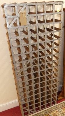 Lot 1200 - A galvanised metal and softwood freestanding...