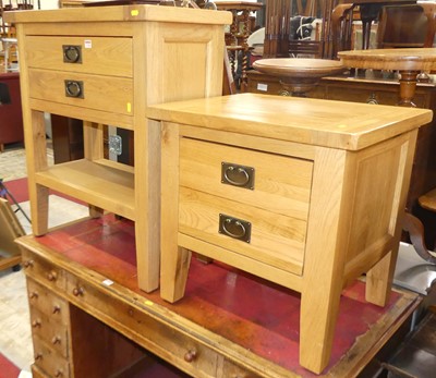 Lot 1220 - A contemporary blond oak single drawer...