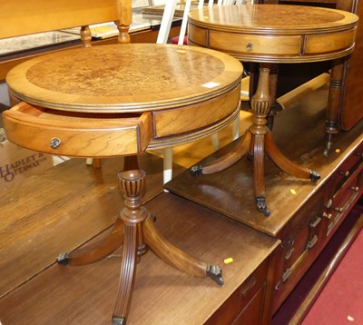 Lot 1239 - A pair of contemporary burr walnut and...