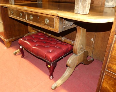 Lot 1258 - A 19th century mahogany two drawer dropflap...