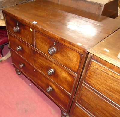 Lot 1261 - A mid-Victorian mahogany squarefront chest of...