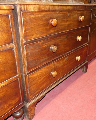 Lot 1263 - A 19th century mahogany squarefront chest of...