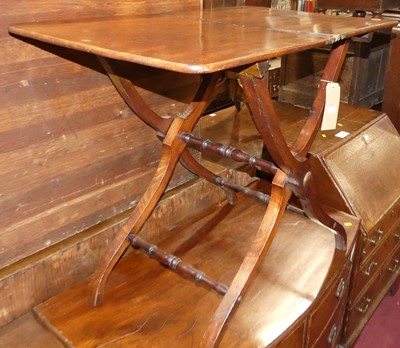Lot 1280 - A 19th century mahogany folding campaign table
