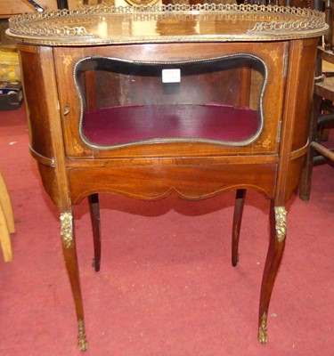 Lot 1284 - A circa 1900 French mahogany, floral satinwood...