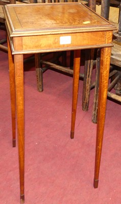 Lot 1285 - A circa 1900 satinwood and crossbanded square...