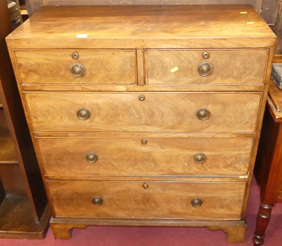 Lot 1286 - A mid-19th century mahogany squarefront chest...