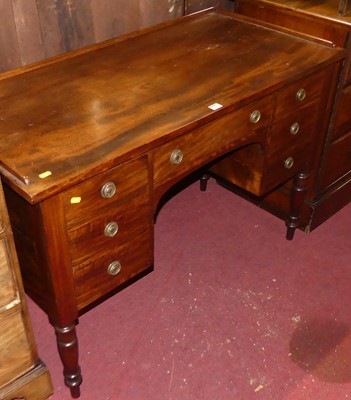 Lot 1288 - An early Victorian mahogany kneehole dressing...