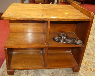 Lot 1295 - An Art Deco figured walnut divisional two-tier...