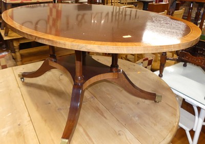 Lot 1296 - A contemporary mahogany and satinwood...