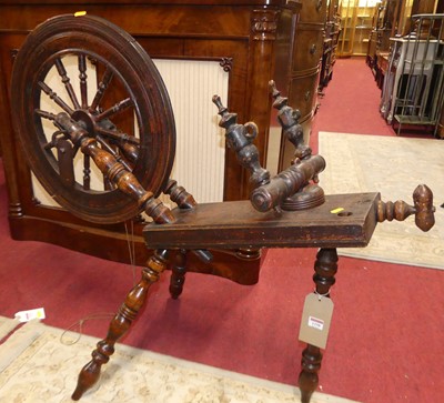 Lot 1298 - A 19th century stained and turned walnut...