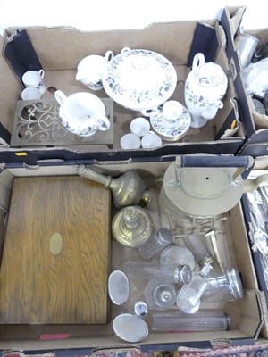 Lot 615 - Two trays of miscillaneous items to include, a...