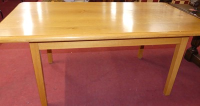 Lot 1308 - A contemporary blond oak round cornered...