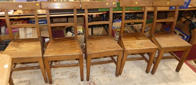 Lot 1322 - A set of ten 19th century East Anglian oak...