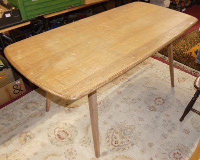 Lot 1323 - A 1960s Ercol faded blond elm and beech...