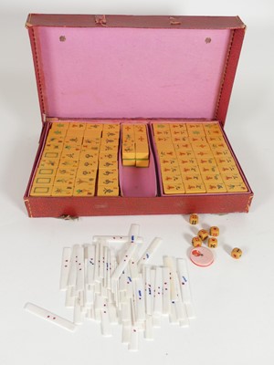 Lot 505 - A mid-20th century Mahjong set, in a fitted...