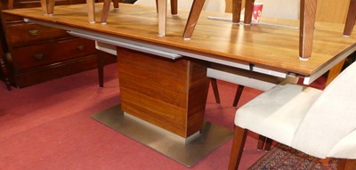 Lot 1334 - A contemporary figured walnut rectangular...