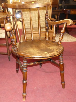 Lot 1341 - An early 20th century elm and beech stickback...