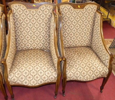 Lot 1344 - An Edwardian stained beech, inlaid and ivory...