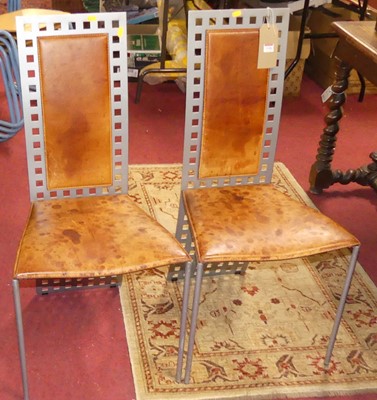 Lot 1348 - Two pairs of Serenismina dining chairs, powder...