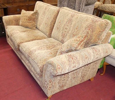 Lot 1350 - A contemporary floral needlework upholstered...