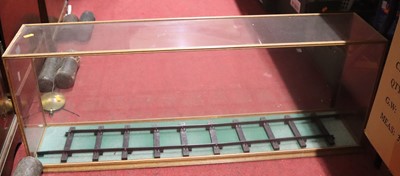 Lot 1532 - Wooden and glazed display case, suitable for...