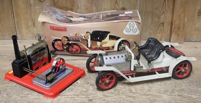 Lot 1535 - Mamod SR1 boxed steam roadster, and a Mamod...