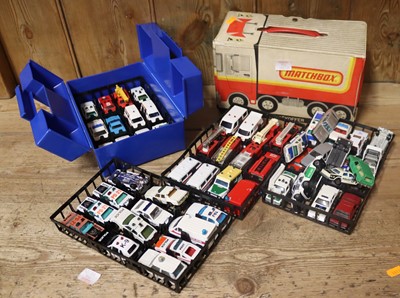 Lot 1536 - 2 Matchbox Carry cases containing various...
