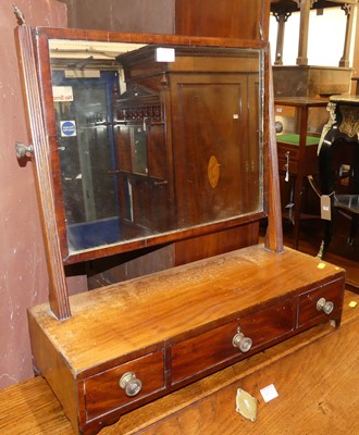 Lot 1371 - A 19th century mahogany swing three drawer...