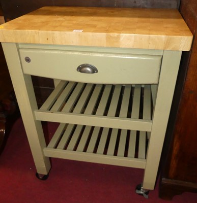 Lot 1374 - A contemporary birch and painted portable...