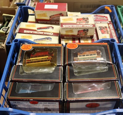 Lot 1548 - 2 trays of mixed public transport diecasts to...