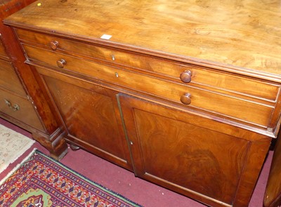 Lot 1379 - A circa 1830s mahogany double door side...