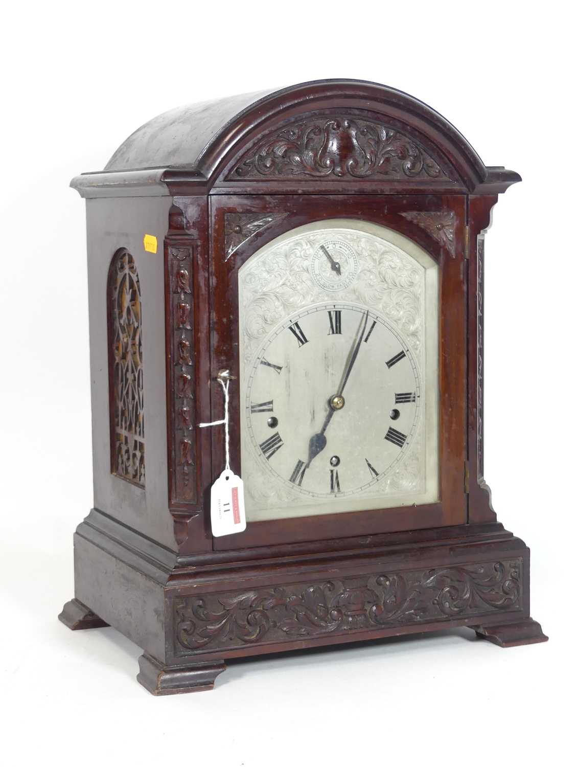 Lot 11 - An early 20th century mahogany cased bracket...