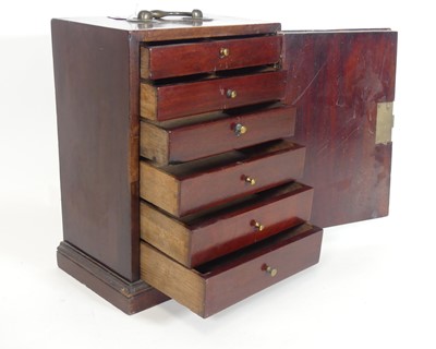 Lot 46 - A 19th century mahogany collector's cabinet,...