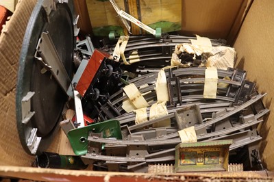 Lot 1558 - Tray of mixed Hornby 0 Gauge to include Track,...