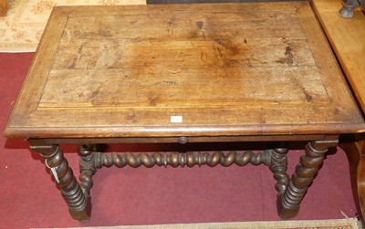 Lot 1389 - An antique continental joined oak single...