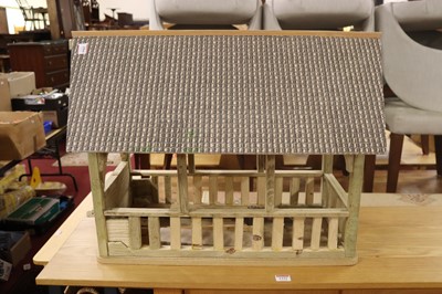 Lot 1333 - A wooden home made stable