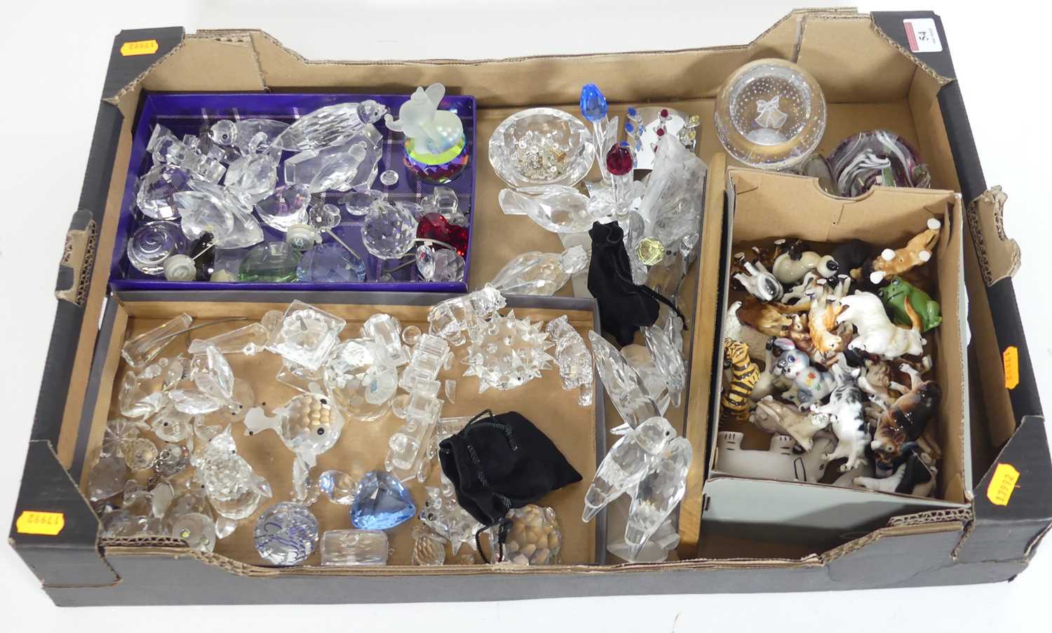 Lot 54 - A collection of Swarovski crystal figures, to...