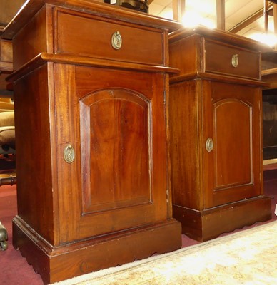 Lot 1400 - A pair of contemporary hardwood single door...
