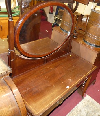 Lot 1407 - An Edwardian mahogany and satinwood inlaid two...