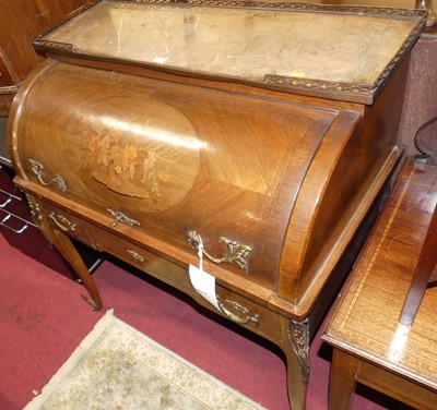 Lot 1408 - An early 20th century French walnut and floral...