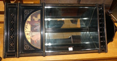 Lot 1414 - An Aesthetic Movement ebonised polychrome...