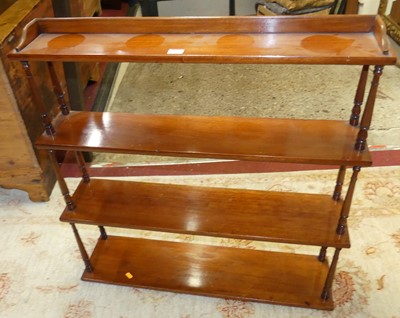 Lot 1419 - A 19th century mahogany wall-mounted four-tier...