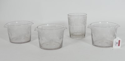 Lot 40 - A 19th century moulded glass beaker, acid...