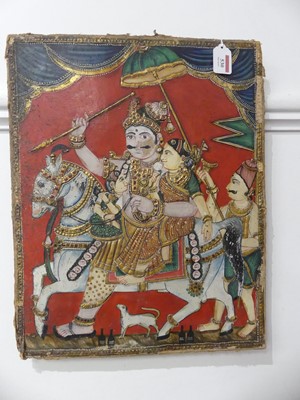 Lot 530 - Indian School, 20th century, figures on...