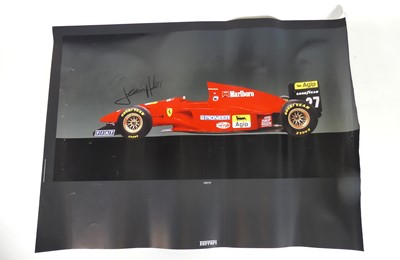 Lot 532 - A 1994 Ferrari F1 poster, signed 'Jean Alesi',...